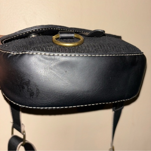 2/$30 Saddle Black PU Shoulder Bag Adjustable Strap - Picture 7 of 12